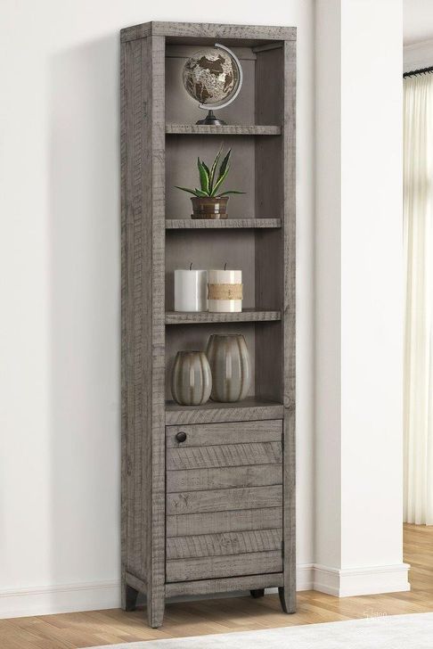 The appearance of Parker House Tempe Grey Stone 22 Inch Open Top Bookcase designed by Parker House in the transitional interior design. This grey stone piece of furniture  was selected by 1StopBedrooms from Tempe Collection to add a touch of cosiness and style into your home. Sku: TEM#320-GST. Product Type: Bookcase. Material: Pine. Image1