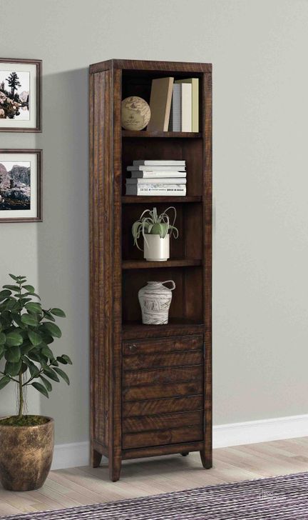 The appearance of Parker House Tempe Tobacco 22 Inch Open Top Bookcase designed by Parker House in the transitional interior design. This tobacco piece of furniture  was selected by 1StopBedrooms from Tempe Collection to add a touch of cosiness and style into your home. Sku: TEM#320-TOB. Product Type: Bookcase. Material: Pine. Image1