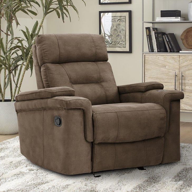 The appearance of Parker Living Diesel Manual Cobra Brown Manual Glider Recliner designed by Parker House in the transitional interior design. This brown piece of furniture  was selected by 1StopBedrooms from Diesel Collection to add a touch of cosiness and style into your home. Sku: MDIE#812G-CBR. Material: Polyester. Product Type: Recliner. Image1
