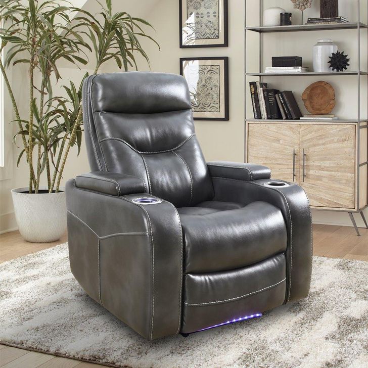 The appearance of Parker Living Origin Power Flint Power Home Theater Recliner designed by Parker House in the modern / contemporary interior design. This flint piece of furniture  was selected by 1StopBedrooms from Origin Collection to add a touch of cosiness and style into your home. Sku: MORI#812PH-FLI. Material: Polyester. Product Type: Recliner. Image1