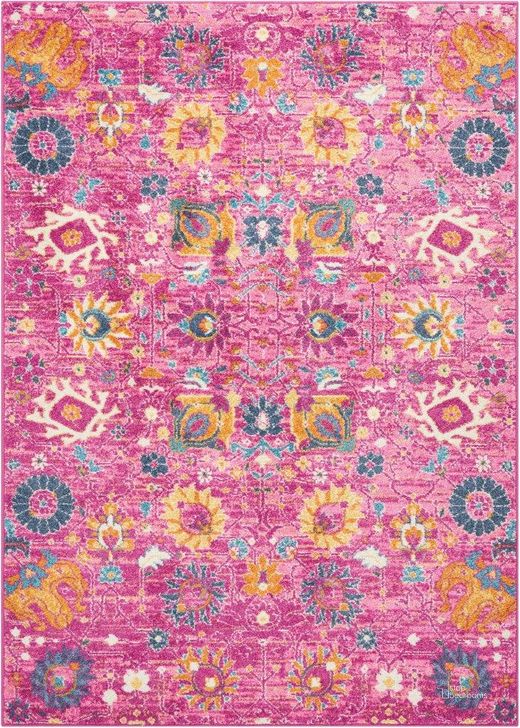 The appearance of Passion Fuchsia 5 X 7 Area Rug designed by Nourison in the transitional interior design. This fuchsia piece of furniture  was selected by 1StopBedrooms from Passion Collection to add a touch of cosiness and style into your home. Sku: 99446389695. Material: Polypropylene. Product Type: Area Rugs. Image1