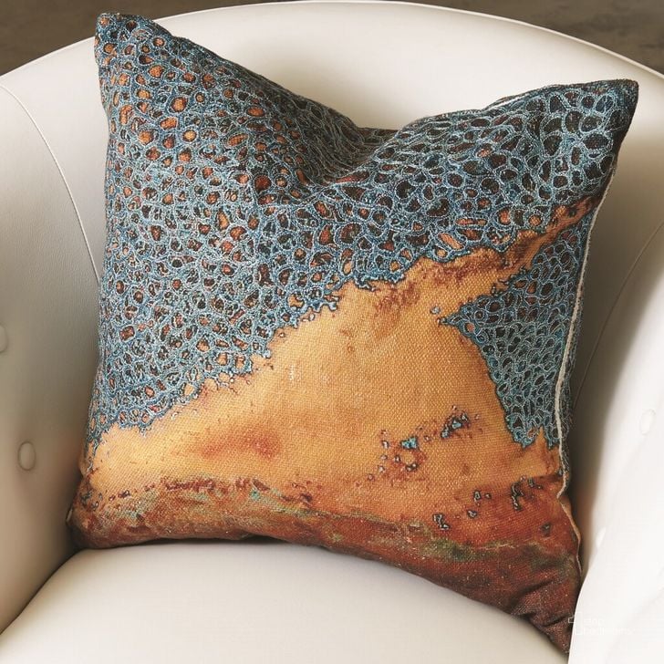 The appearance of Patina Pillow In Bronze designed by Global Views in the modern / contemporary interior design. This bronze piece of furniture  was selected by 1StopBedrooms from Patina Collection to add a touch of cosiness and style into your home. Sku: 9.92925. Product Type: Pillow. Image1