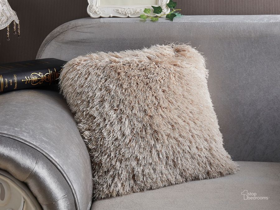 The appearance of Pelorus Beige Pillow and Throw 0qb2330196 designed by FineForm in the modern / contemporary interior design. This beige piece of furniture  was selected by 1StopBedrooms from Pelorus Collection to add a touch of cosiness and style into your home. Sku: PIL-NSL-2019. Material: Polyester. Product Type: Pillow.