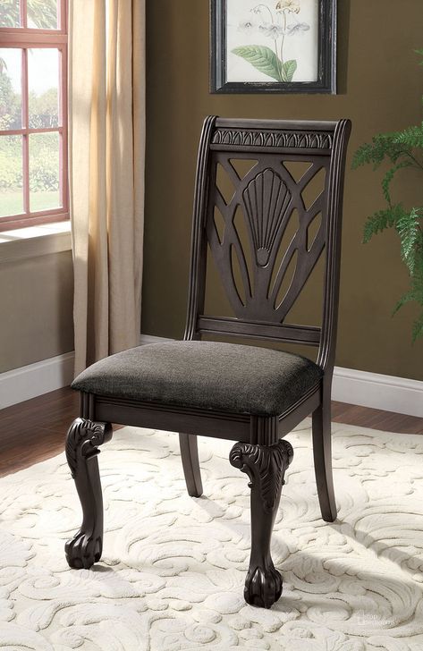 The appearance of Petersburg Side Chair Set of 2 In Dark Gray designed by Furniture of America in the traditional interior design. This dark gray piece of furniture  was selected by 1StopBedrooms from Petersburg Collection to add a touch of cosiness and style into your home. Sku: CM3185DG-SC-2PK. Material: Wood. Product Type: Side Chair.