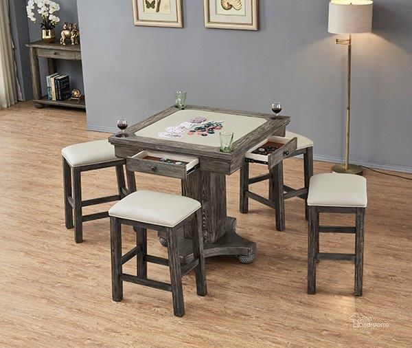 The appearance of PGA 42 Inch Flip Top Counter Height Game Table, Distressed Gray designed by ECI in the modern / contemporary interior design. This distressed gray piece of furniture  was selected by 1StopBedrooms from Pga Collection to add a touch of cosiness and style into your home. Sku: 0921-95-FGT;0921-95-PB42. Material: Wood. Product Type: Game Table.