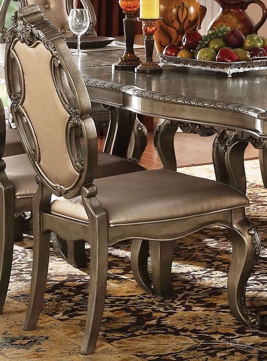 The appearance of Pictou Landing Silver Side Chair Set of 2 designed by Leisure Living in the rustic / southwestern interior design. This silver piece of furniture  was selected by 1StopBedrooms from Pictou Landing Collection to add a touch of cosiness and style into your home. Sku: 61292. Material: Fabric. Product Type: Side Chair. Image1