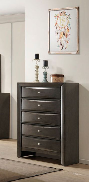 The appearance of Pikeville Grey Chest designed by Boho House in the transitional interior design. This grey piece of furniture  was selected by 1StopBedrooms from Pikeville Collection to add a touch of cosiness and style into your home. Sku: B4270-4. Product Type: Chest.