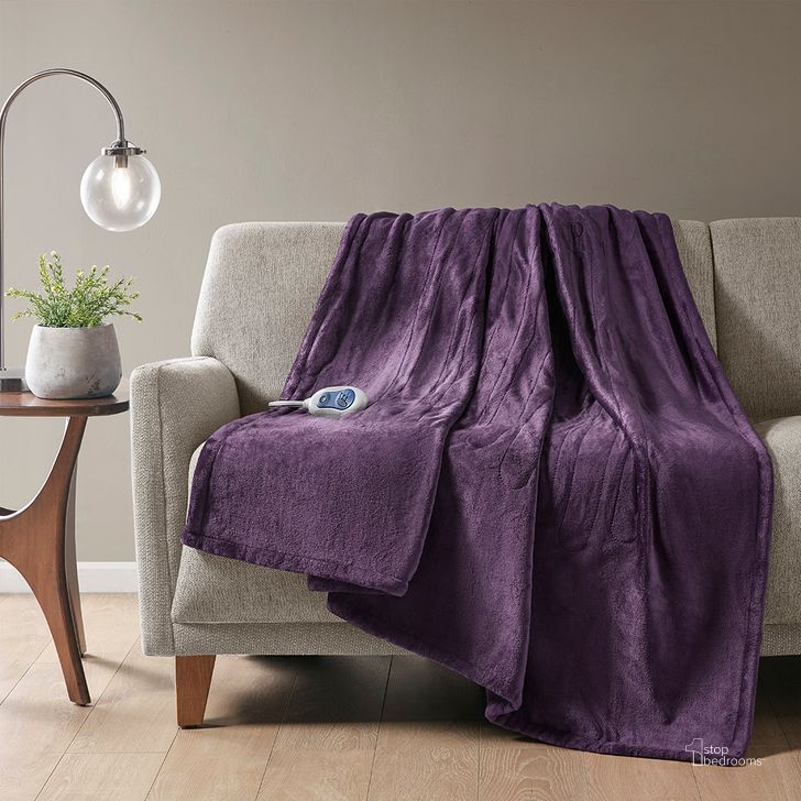 The appearance of Plush Polyester Solid Microlight And Solid Microlight Heated Throw In Purple designed by Olliix in the transitional interior design. This purple piece of furniture  was selected by 1StopBedrooms from Heated Plush Collection to add a touch of cosiness and style into your home. Sku: BR54-1925. Material: Polyester. Product Type: Throw. Image1