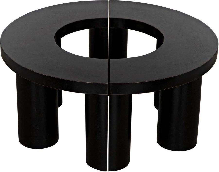 The appearance of Pluto Coffee Table designed by Noir in the transitional interior design. This black piece of furniture  was selected by 1StopBedrooms from Pluto Collection to add a touch of cosiness and style into your home. Sku: GTAB1130HB. Material: Wood. Product Type: Coffee Table. Image1
