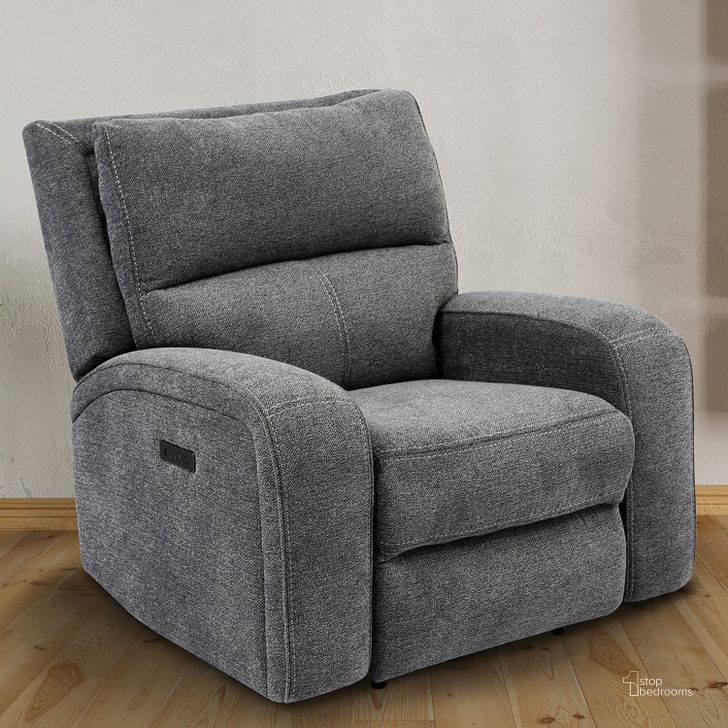 The appearance of Polaris Bizmark Gray Power Recliner designed by Parker House in the modern / contemporary interior design. This gray piece of furniture  was selected by 1StopBedrooms from Polaris Collection to add a touch of cosiness and style into your home. Sku: MPOL#812PH-BIG. Product Type: Recliner. Image1
