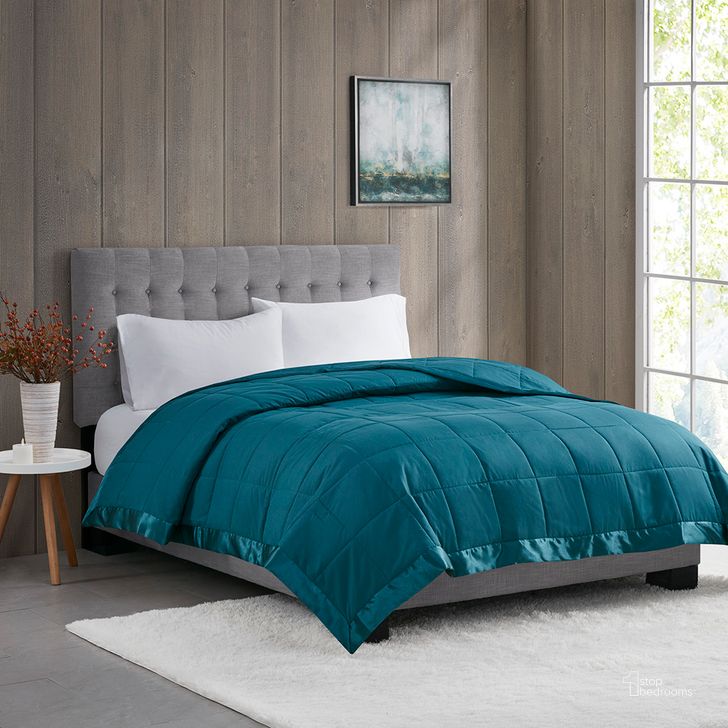 The appearance of Polyester 3M Scotchgard Microfiber Down Alternative Twin Blanket In Teal designed by Olliix in the transitional interior design. This teal piece of furniture  was selected by 1StopBedrooms from Windom Collection to add a touch of cosiness and style into your home. Sku: MP51-7661. Material: Microfiber. Bed Size: Twin. Product Type: Throw. Image1
