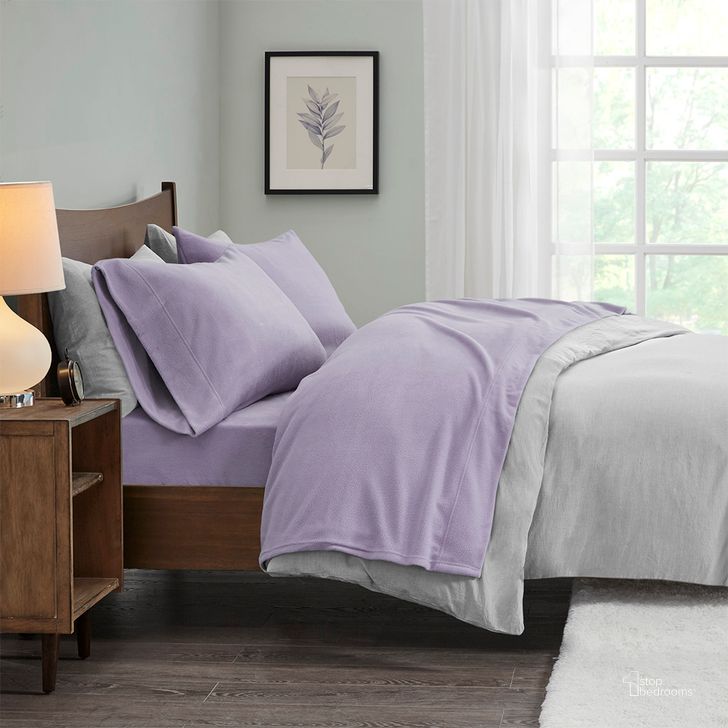 The appearance of Polyester Knitted Micro Fleece Solid Twin XL Sheet Set In Lavender designed by Olliix in the transitional interior design. This lavender piece of furniture  was selected by 1StopBedrooms from Micro Fleece Collection to add a touch of cosiness and style into your home. Sku: SHET20-796. Material: Polyester. Bed Size: Twin XL. Product Type: Bed Sheet. Image1