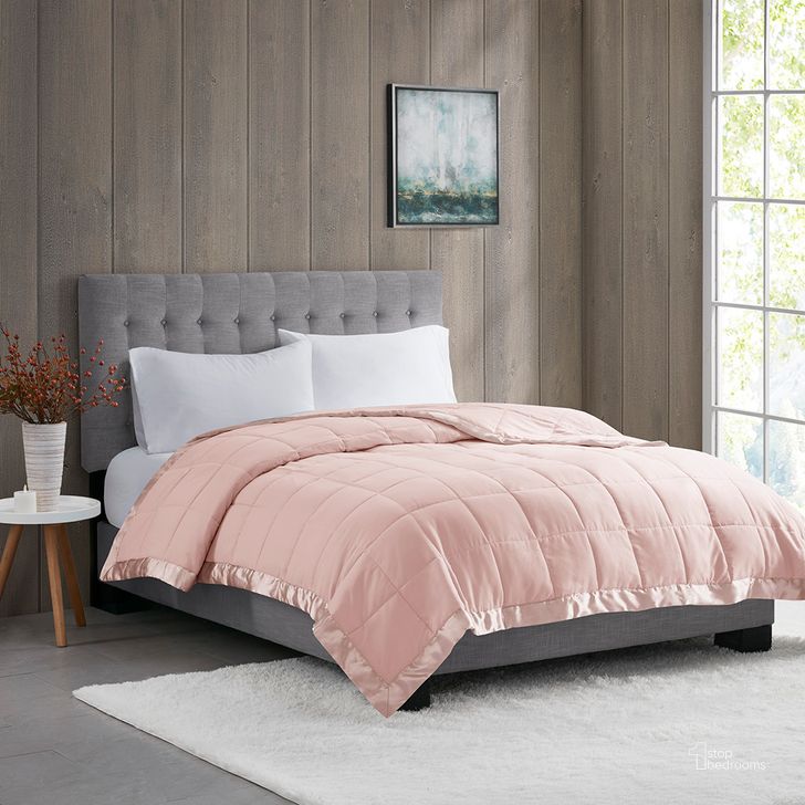 The appearance of Polyester Microfiber 3M Scotchgard Solid Twin Blanket In Blush designed by Olliix in the transitional interior design. This blush piece of furniture  was selected by 1StopBedrooms from Windom Collection to add a touch of cosiness and style into your home. Sku: MP51-5154. Material: Microfiber. Bed Size: Twin. Product Type: Throw. Image1