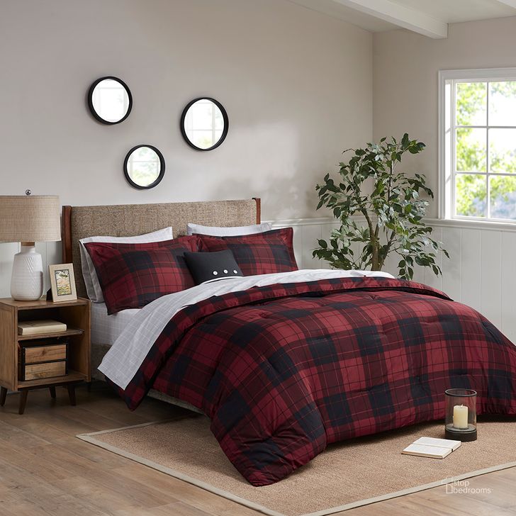 The appearance of Polyester Microfiber Printed 8 Pcs Full Comforter Set In Red Plaid designed by Olliix in the transitional interior design. This red plaid piece of furniture  was selected by 1StopBedrooms from Everest Collection to add a touch of cosiness and style into your home. Sku: MPE10-895. Material: Polyester. Bed Size: Full. Product Type: Comforter Set. Image1