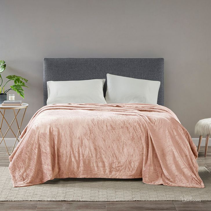 The appearance of Polyester Microlight Twin Blanket In Blush designed by Olliix in the transitional interior design. This blush piece of furniture  was selected by 1StopBedrooms from Microlight Collection to add a touch of cosiness and style into your home. Sku: MP51-4637. Material: Polyester. Bed Size: Twin. Product Type: Throw. Image1