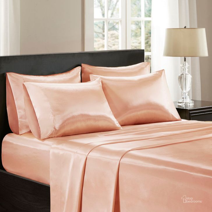 The appearance of Polyester Satin 6Pcs Full Sheet Set In Blush designed by Olliix in the transitional interior design. This blush piece of furniture  was selected by 1StopBedrooms from Satin Collection to add a touch of cosiness and style into your home. Sku: MPE20-772. Material: Polyester. Bed Size: Full. Product Type: Bed Sheet. Image1