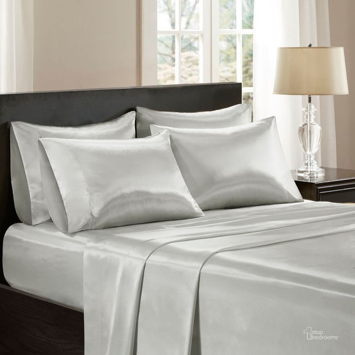The appearance of Polyester Satin 6Pcs Queen Sheet Set In Light Grey designed by Olliix in the transitional interior design. This light grey piece of furniture  was selected by 1StopBedrooms from Satin Collection to add a touch of cosiness and style into your home. Sku: MPE20-908. Material: Polyester. Bed Size: Queen. Product Type: Bed Sheet. Image1