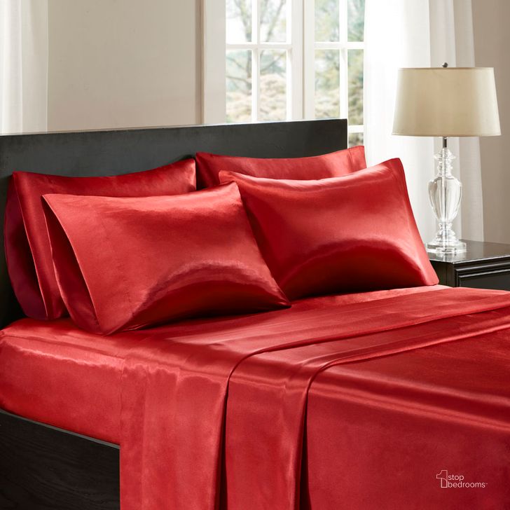 The appearance of Polyester Satin Solid Full Sheet Set In Red designed by Olliix in the transitional interior design. This red piece of furniture  was selected by 1StopBedrooms from Satin Collection to add a touch of cosiness and style into your home. Sku: SHET20-178. Material: Polyester. Bed Size: Full. Product Type: Bed Sheet. Image1