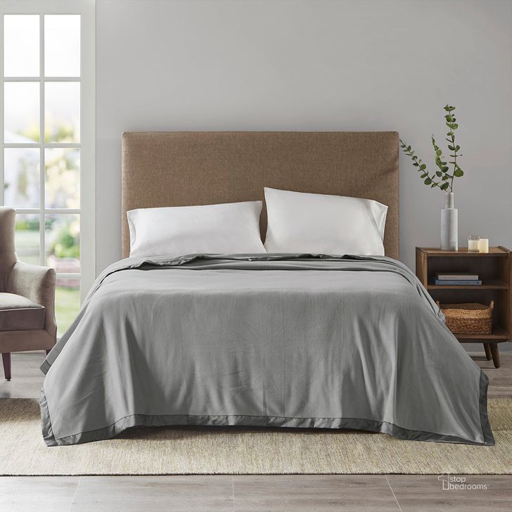 The appearance of Polyester Solid Micro Fleece Twin Blanket In Grey designed by Olliix in the transitional interior design. This grey piece of furniture  was selected by 1StopBedrooms from Micro Fleece Collection to add a touch of cosiness and style into your home. Sku: TN51-0477. Material: Polyester. Bed Size: Twin. Product Type: Throw. Image1