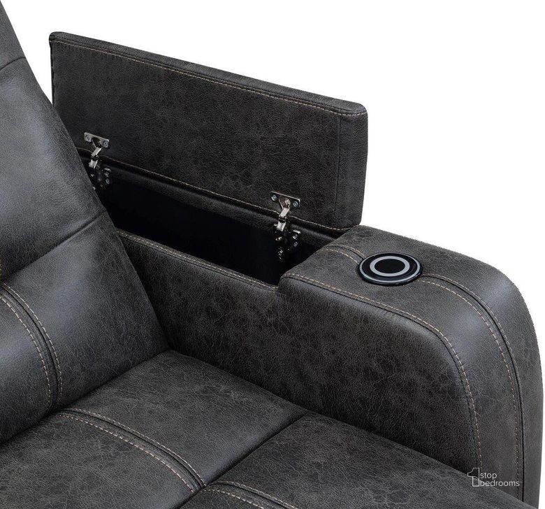 Power Chaise Gray Power Reclining Chaise Lounge Chair with Arms by