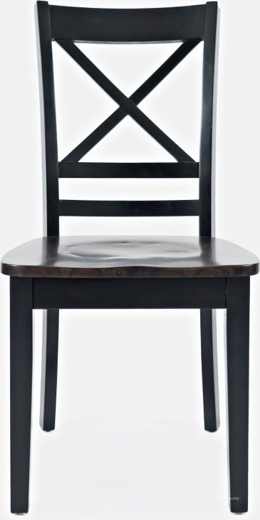 The appearance of Asbury Park X Back Chair Set of 2 Black/Autumn designed by Jofran in the modern / contemporary interior design. This black piece of furniture  was selected by 1StopBedrooms from Asbury Park Collection to add a touch of cosiness and style into your home. Sku: 1845-373KD. Material: Wood. Product Type: Chair. Image1