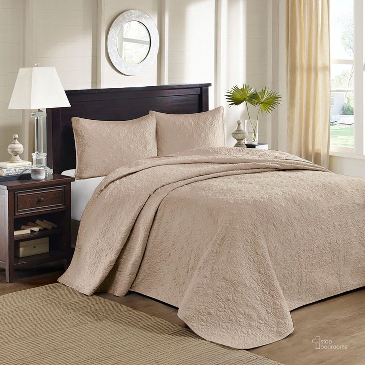 The appearance of Quebec Polyester Microfiber Queen Bedspread Set In Khaki designed by Olliix in the transitional interior design. This khaki piece of furniture  was selected by 1StopBedrooms from Quebec Collection to add a touch of cosiness and style into your home. Sku: MP13-1565. Bed Size: Queen. Material: Cotton. Product Type: Comforter Set. Image1