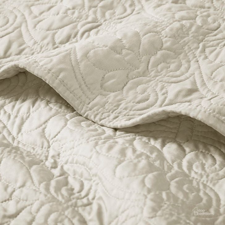The appearance of Quebec Polyester Microfiber Oversized Quilted Throw In Ivory designed by Olliix in the traditional interior design. This ivory piece of furniture  was selected by 1StopBedrooms from Quebec Collection to add a touch of cosiness and style into your home. Sku: MP50-2985. Material: Polyester. Product Type: Throw. Image1