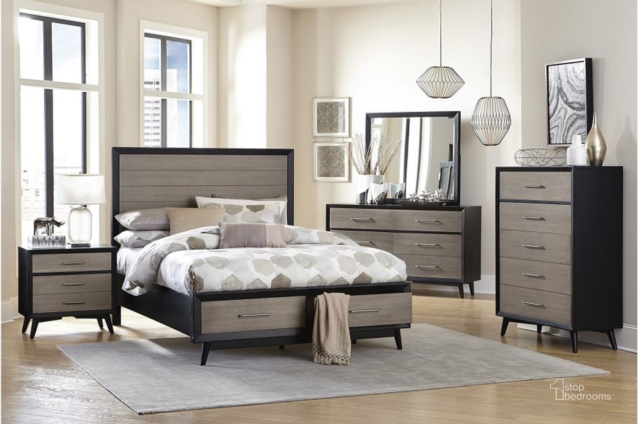 The appearance of Raku Storage Platform Bedroom Set designed by Homelegance in the modern / contemporary interior design. This gray piece of furniture  was selected by 1StopBedrooms from Raku Collection to add a touch of cosiness and style into your home. Sku: 1711-1;1711-2;1711-3;1711-4. Bed Type: Storage Bed. Material: Wood. Product Type: Storage Bed. Bed Size: Queen. Image1