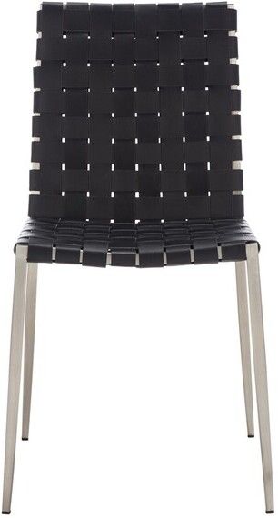 The appearance of Rayne Woven Dining Chair in Silver and Black designed by Safavieh in the modern / contemporary interior design. This silver and black piece of furniture  was selected by 1StopBedrooms from Rayne Collection to add a touch of cosiness and style into your home. Sku: DCH3006E-SET2. Material: Metal. Product Type: Dining Chair. Image1