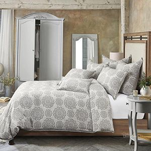 The appearance of Reagan 8 Piece King Duvet Set In Gray designed by AICO in the modern / contemporary interior design. This gray piece of furniture  was selected by 1StopBedrooms from Reagan Collection to add a touch of cosiness and style into your home. Sku: BCS-KD08-REAGAN-GRY. Material: Cotton. Product Type: Duvet Set.