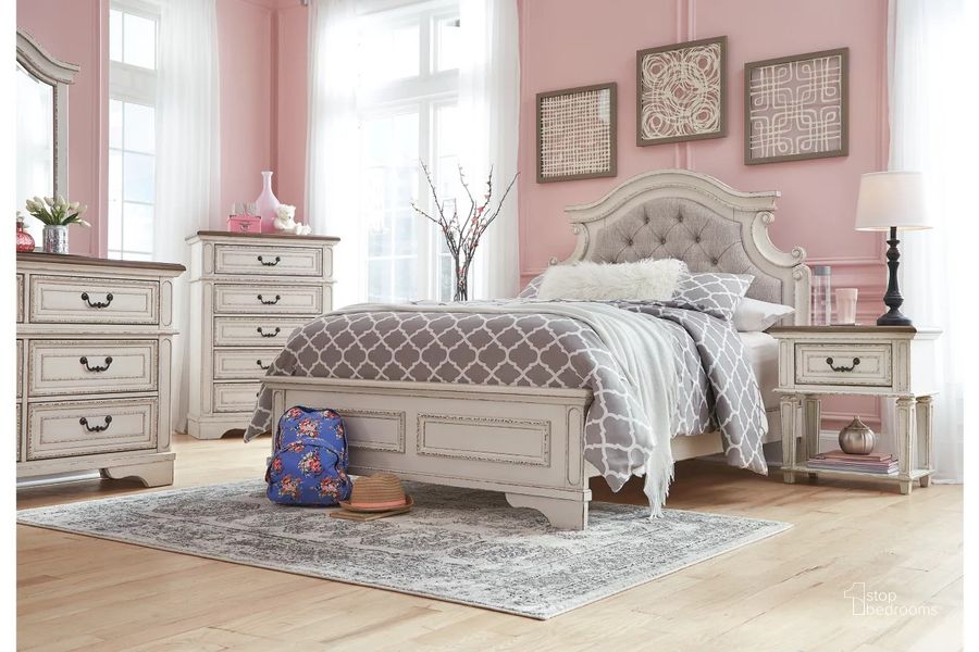 Realyn Two Tone Full Upholstered Panel Bed By Ashley Furniture 1stopbedrooms 