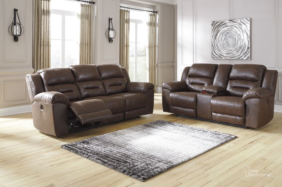 The appearance of Redmund Chocolate Living Room Set 0qd2372726 designed by Luxe Linea in the modern / contemporary interior design. This chocolate piece of furniture  was selected by 1StopBedrooms from Redmund Collection to add a touch of cosiness and style into your home. Sku: 3990487;3990496. Material: Fabric. Product Type: Living Room Set. Image1