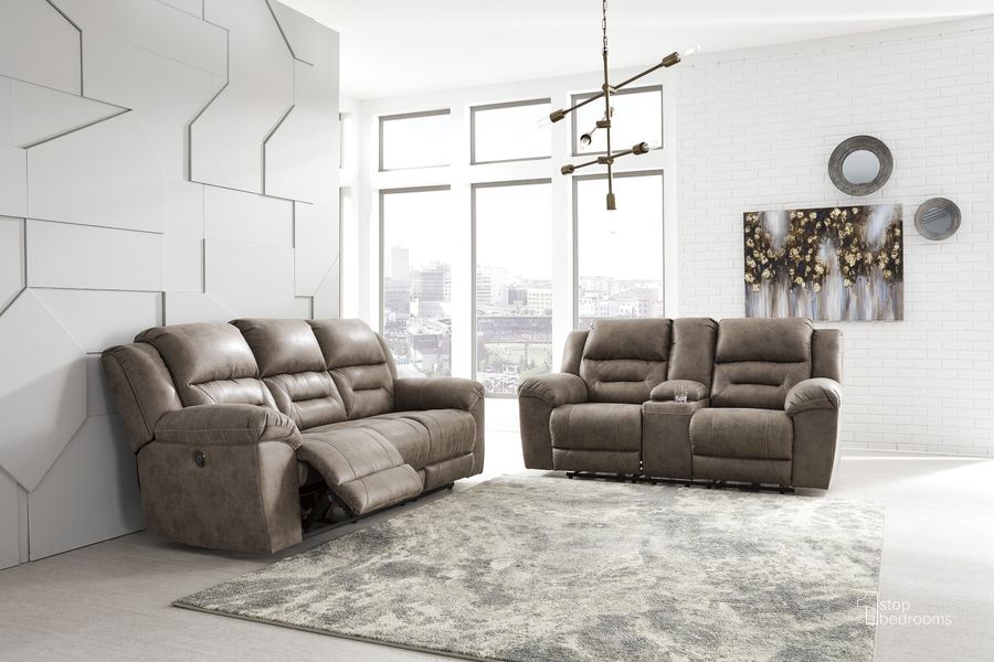 The appearance of Redmund Fossil Living Room Set 0qd2372728 designed by Luxe Linea in the modern / contemporary interior design. This fossil piece of furniture  was selected by 1StopBedrooms from Redmund Collection to add a touch of cosiness and style into your home. Sku: 3990587;3990596. Material: Fabric. Product Type: Living Room Set. Image1