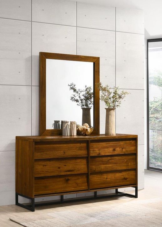 The appearance of Reed Antique Coffee Mirror designed by Meridian in the transitional interior design. This antique coffee piece of furniture  was selected by 1StopBedrooms from Reed Collection to add a touch of cosiness and style into your home. Sku: Reed-M. Product Type: Mirror. Image1