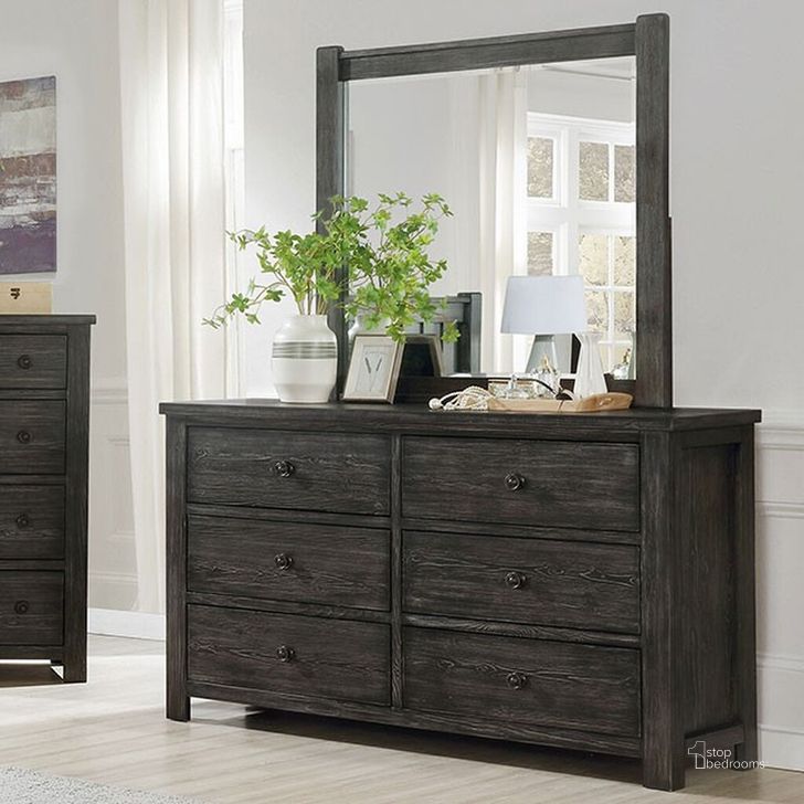 The appearance of Regensburg Dresser In Dark Gray designed by Furniture of America in the rustic / southwestern interior design. This dark gray piece of furniture  was selected by 1StopBedrooms from Regensburg Collection to add a touch of cosiness and style into your home. Sku: FOA7169D. Material: Wood. Product Type: Dresser. Image1