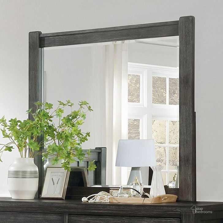 The appearance of Regensburg Mirror In Dark Gray designed by Furniture of America in the rustic / southwestern interior design. This dark gray piece of furniture  was selected by 1StopBedrooms from Regensburg Collection to add a touch of cosiness and style into your home. Sku: FOA7169M. Material: Wood. Product Type: Mirror. Image1