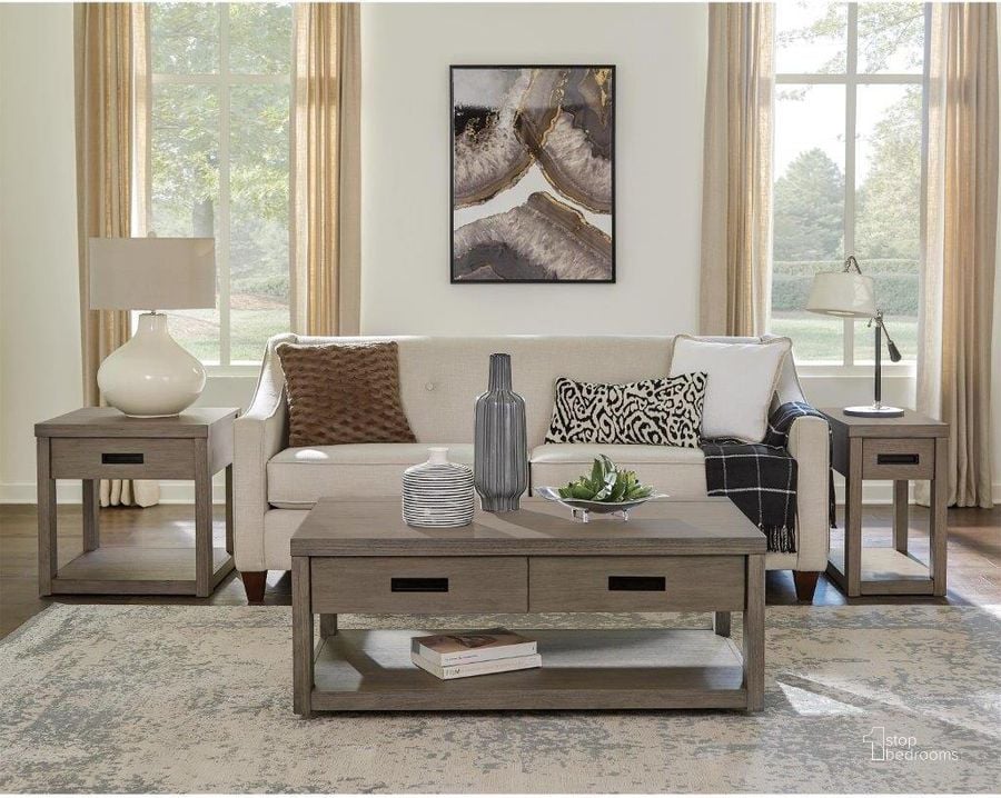 The appearance of Riata Gray Chairside Table designed by Riverside Furniture in the modern / contemporary interior design. This grey piece of furniture  was selected by 1StopBedrooms from Riata Collection to add a touch of cosiness and style into your home. Sku: 79812. Product Type: Side Table. Image1