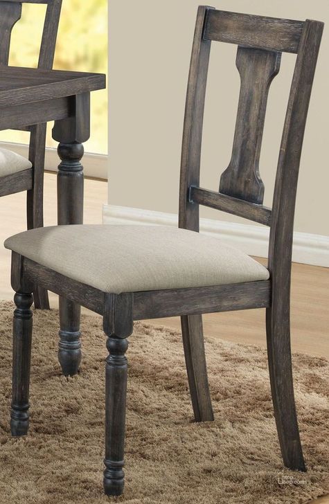 The appearance of Rimouski Gray Side Chair Set of 2 designed by Off 5th Home in the transitional interior design. This gray piece of furniture  was selected by 1StopBedrooms from Rimouski Collection to add a touch of cosiness and style into your home. Sku: 71437. Material: Fabric. Product Type: Side Chair. Image1