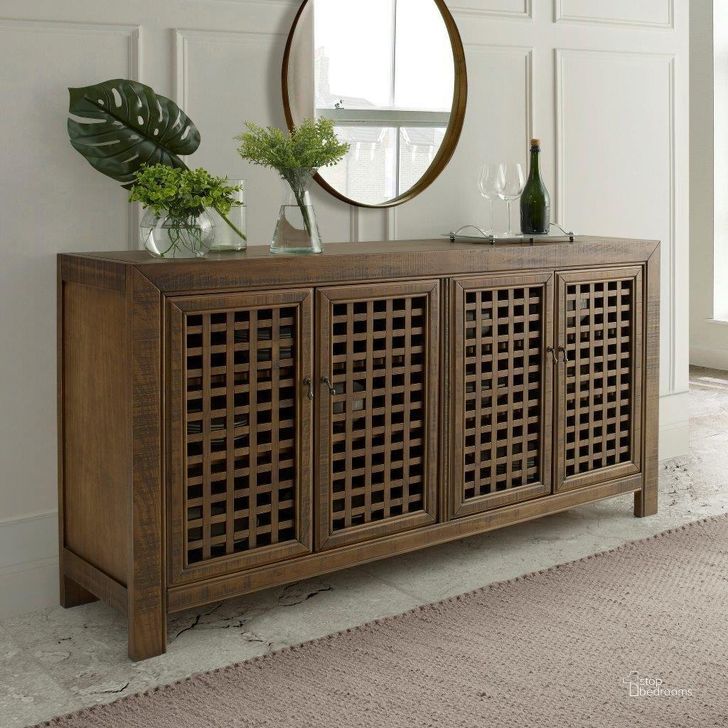 The appearance of Rio 4 Door Accent Cabinet Mocha designed by Steve Silver in the rustic / southwestern interior design. This mocha piece of furniture  was selected by 1StopBedrooms from Rio Collection to add a touch of cosiness and style into your home. Sku: RI400ACM. Product Type: Cabinet. Material: MDF. Image1