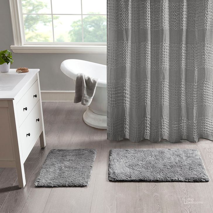 The appearance of Ritzy Cotton Solid Tufted Bath Rug Set In Grey designed by Olliix in the transitional interior design. This grey piece of furniture  was selected by 1StopBedrooms from Ritzy Collection to add a touch of cosiness and style into your home. Sku: MPS72-452. Product Type: Rug. Material: Cotton. Image1