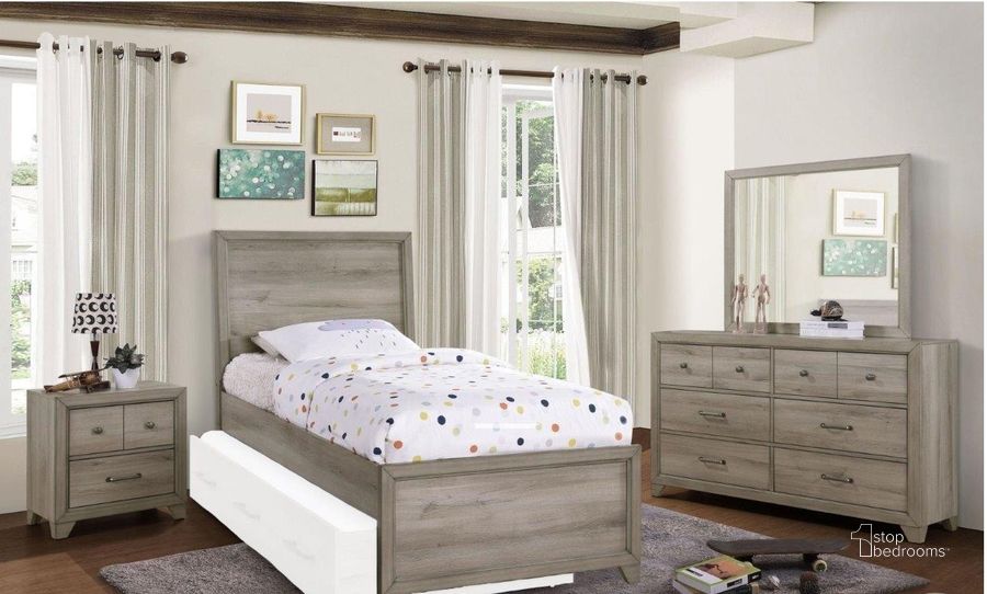 The appearance of River Creek Birch Brown Youth Panel Bedroom Set designed by Samuel Lawrence in the transitional interior design. This brown piece of furniture  was selected by 1StopBedrooms from River Creek Collection to add a touch of cosiness and style into your home. Sku: S496-530;S496-531;S496-401;S496-450. Bed Type: Panel Bed. Product Type: Panel Bed. Bed Size: Twin. Image1