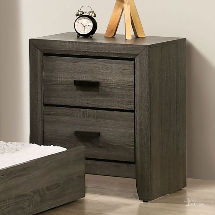 The appearance of Roanne Night Stand In Gray designed by Furniture of America in the transitional interior design. This gray piece of furniture  was selected by 1StopBedrooms from Roanne Collection to add a touch of cosiness and style into your home. Sku: FOA7927N. Material: Wood. Product Type: Nightstand.