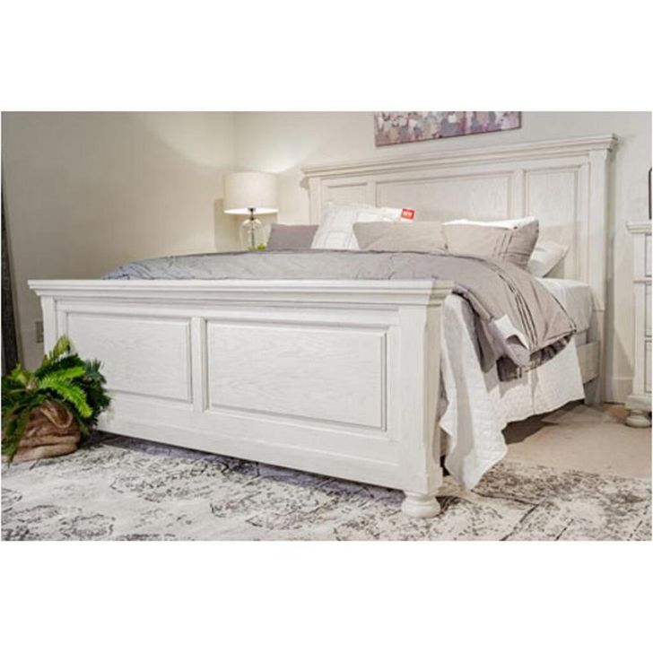 The appearance of Robbinsdale Antique White Queen Panel Bed designed by Signature Design by Ashley in the transitional interior design. This antique white piece of furniture  was selected by 1StopBedrooms from Robbinsdale Collection to add a touch of cosiness and style into your home. Sku: B742-54;B742-57;B742-97. Bed Type: Panel Bed. Material: Wood. Product Type: Panel Bed. Bed Size: Queen.