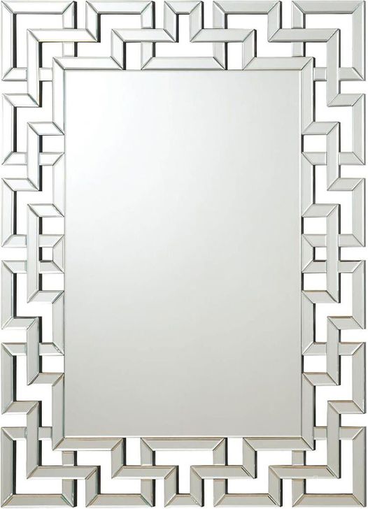 The appearance of Robson Gray Accent Mirror 0qd2283052 designed by Luxe Linea in the modern / contemporary interior design. This gray piece of furniture  was selected by 1StopBedrooms from Robson Collection to add a touch of cosiness and style into your home. Sku: 901786. Material: Glass. Product Type: Accent Mirror. Image1