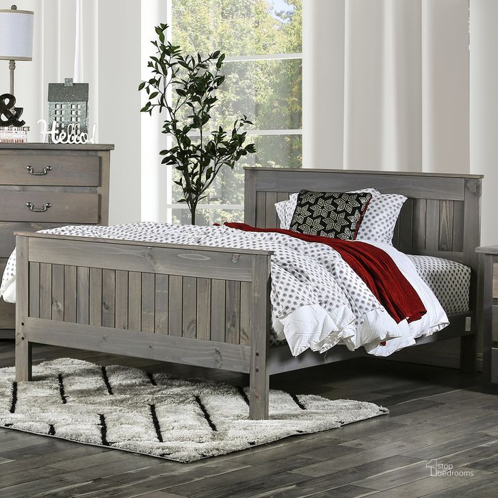 The appearance of Rockwall Queen Bed In Weathered Gray designed by Furniture of America in the rustic / southwestern interior design. This weathered gray piece of furniture  was selected by 1StopBedrooms from Rockwall Collection to add a touch of cosiness and style into your home. Sku: AM7973Q-HBFB;AM7973Q-R. Bed Type: Panel Bed. Material: Wood. Product Type: Panel Bed. Bed Size: Queen. Image1