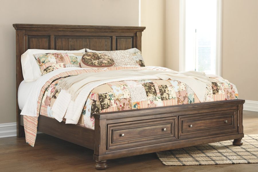 The appearance of Roselma Medium Brown King Panel Bed 0qd2336768 designed by Isaac Tahari in the transitional interior design. This medium brown piece of furniture  was selected by 1StopBedrooms from Roselma Collection to add a touch of cosiness and style into your home. Sku: B719-58;B719-76;B719-99. Bed Type: Storage Bed. Material: Wood. Product Type: Storage Bed. Bed Size: King. Image1