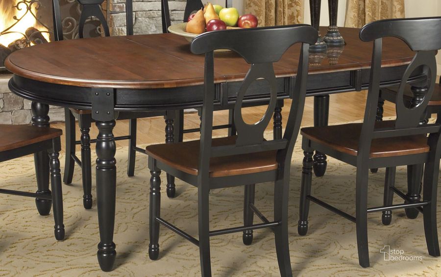 The appearance of Roselton Black Dining Table 0qb2359870 designed by Isaac Tahari in the transitional interior design. This black piece of furniture  was selected by 1StopBedrooms from Roselton Collection to add a touch of cosiness and style into your home. Sku: BRIOB6310. Table Base Style: Legs. Table Top Shape: Oval. Product Type: Dining Table. Material: Rubberwood. Size: 76". Image1