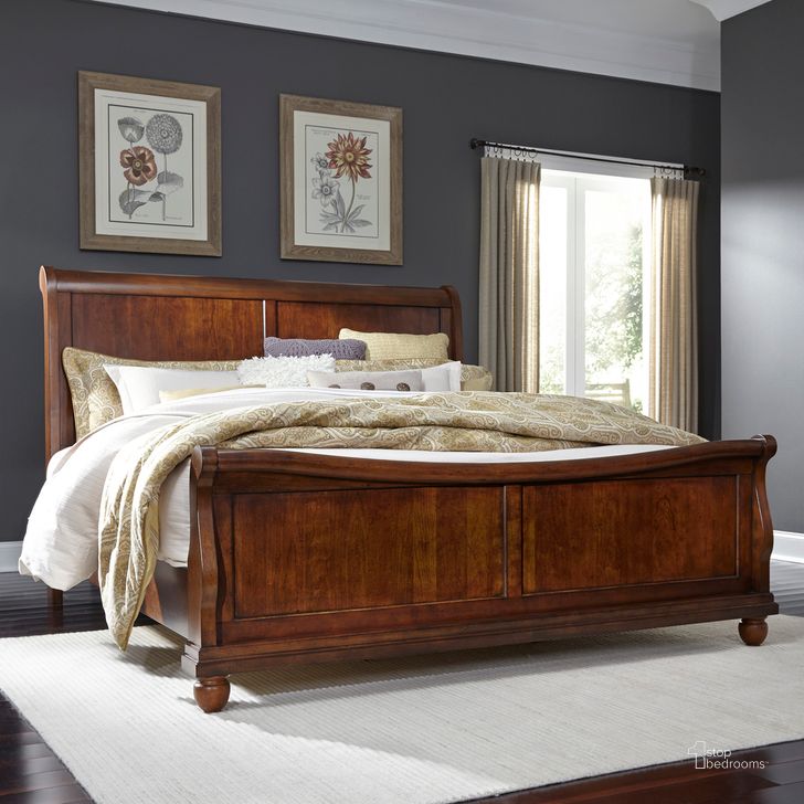 The appearance of Rustic Traditions Queen Sleigh Bed designed by Liberty in the traditional interior design. This brown piece of furniture  was selected by 1StopBedrooms from Rustic Collection to add a touch of cosiness and style into your home. Sku: 589-BR21F;589-BR21H;589-BR90. Bed Type: Sleigh Bed. Material: Wood. Product Type: Sleigh Bed. Bed Size: Queen. Image1