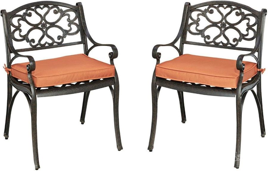 The appearance of Sanibel Bronze Outdoor Chair Pair 6655-80C designed by Homestyles in the traditional interior design. This bronze piece of furniture  was selected by 1StopBedrooms from Sanibel Collection to add a touch of cosiness and style into your home. Sku: 6655-80;6654-CUS;6654-CUS. Material: Aluminum. Product Type: Outdoor Chair. Image1