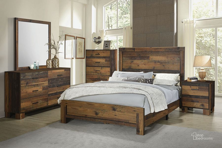 The appearance of Sano Claire Brown Panel Bed Bedroom Set 0qd24311943 designed by Leisure Living in the rustic / southwestern interior design. This brown piece of furniture  was selected by 1StopBedrooms from Sano Claire Collection to add a touch of cosiness and style into your home. Sku: 223141Q;223142. Bed Type: Panel Bed. Material: Wood. Product Type: Panel Bed. Bed Size: Queen. Image1